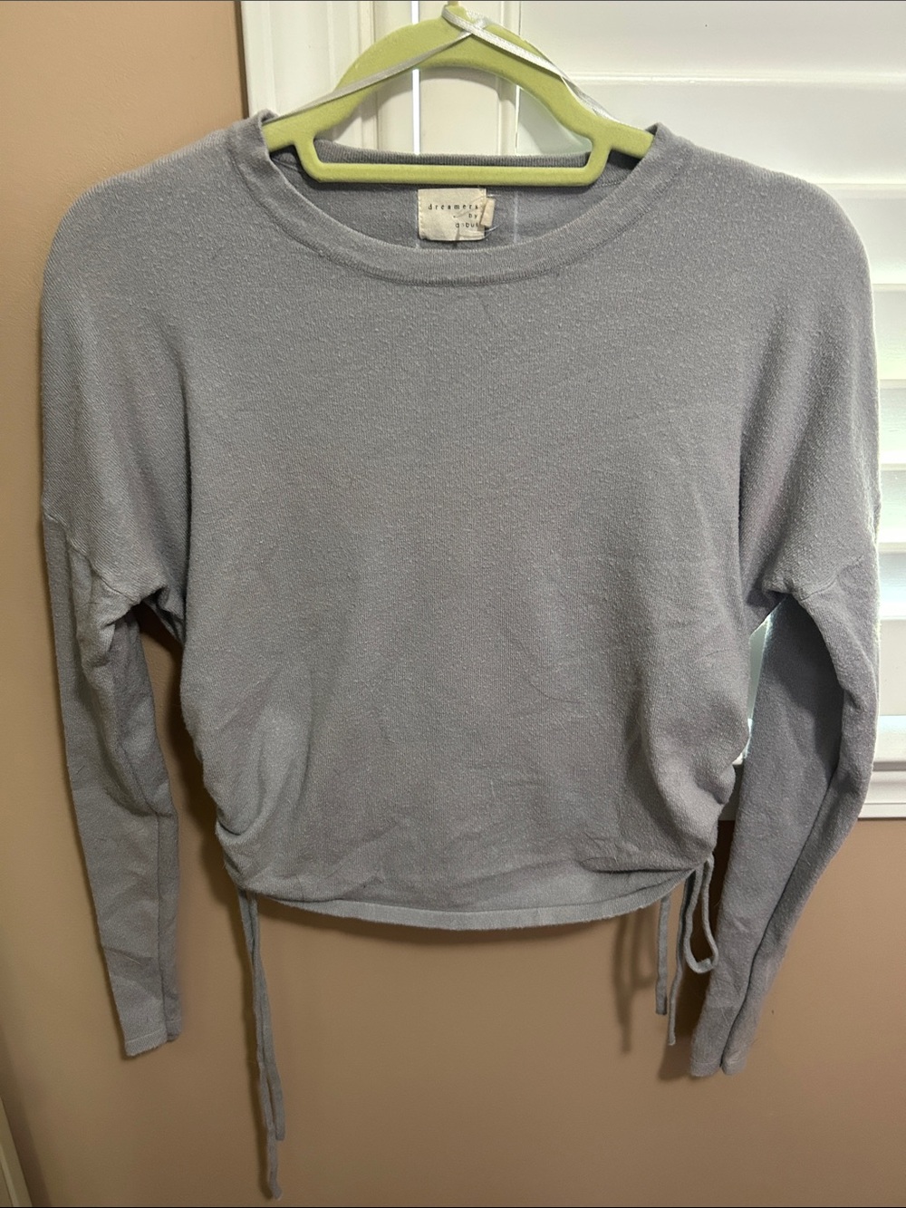 Everyday Crewneck Sweatshirt with Side Ties - Light Gray